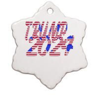 Trump 2024 American Grunge Style Ceramic Star Ornament