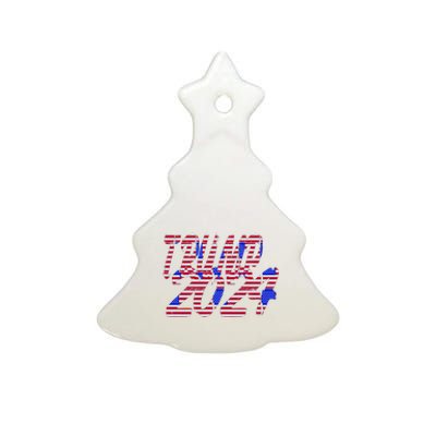 Trump 2024 American Grunge Style Ceramic Tree Ornament