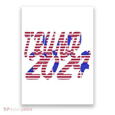 Trump 2024 American Grunge Style Poster