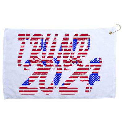 Trump 2024 American Grunge Style Grommeted Golf Towel