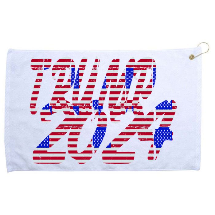 Trump 2024 American Grunge Style Grommeted Golf Towel