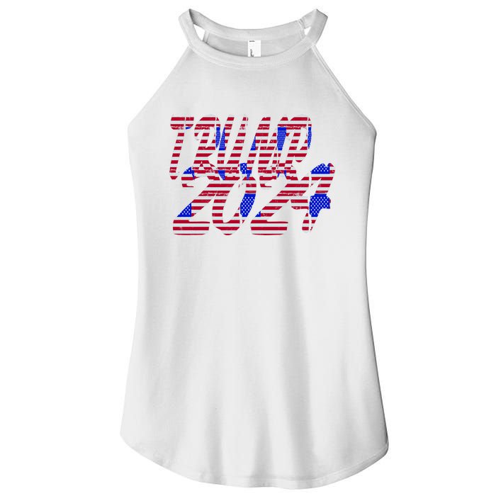 Trump 2024 American Grunge Style Women's Perfect Tri Rocker Tank