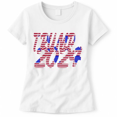 Trump 2024 American Grunge Style Womens T-Shirt