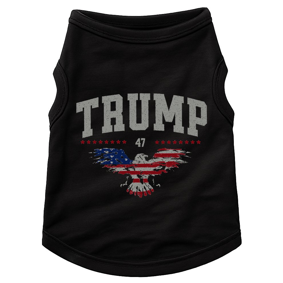 Trump 2024 America First Bald Eagle Pro Trump Usa Flag Zip Doggie Tank