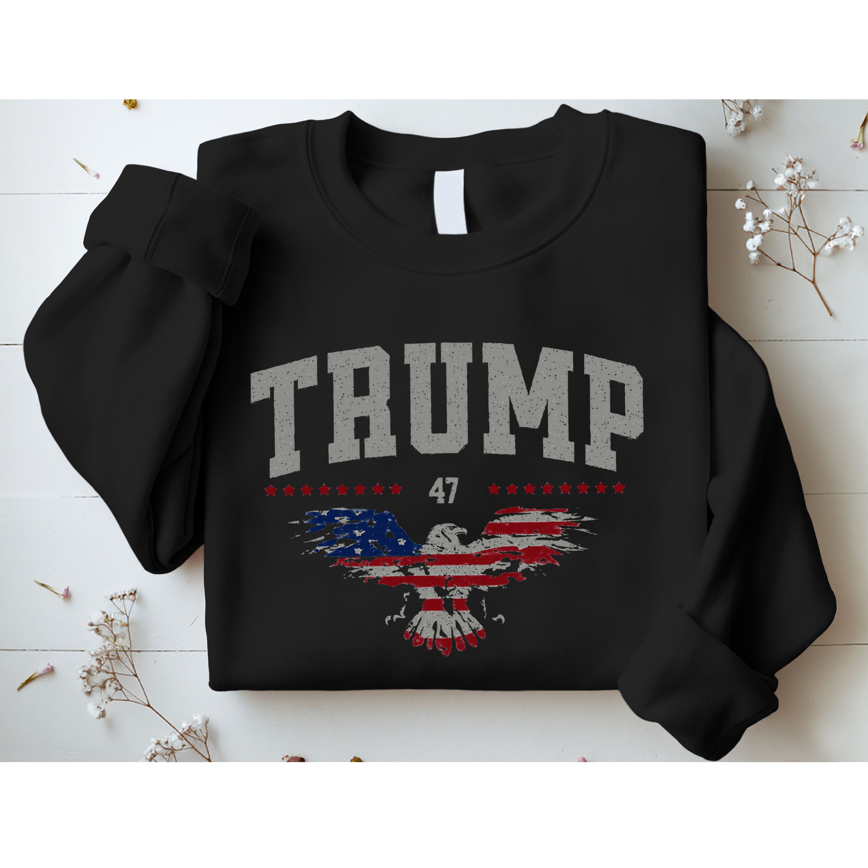 Trump 2024 America First Bald Eagle Pro Trump Usa Flag Zip Sweatshirt