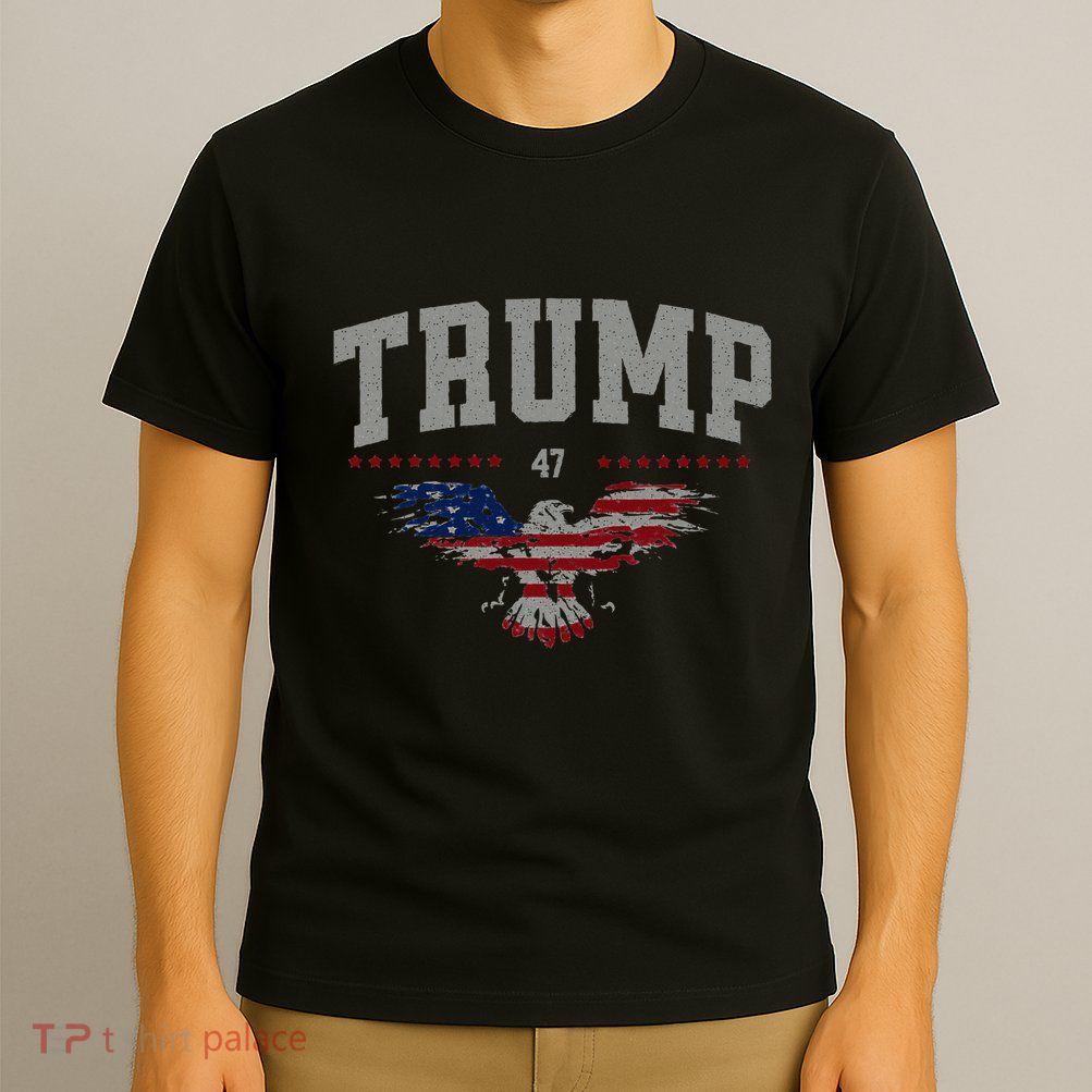 Trump 2024 America First Bald Eagle Pro Trump Usa Flag Zip T-Shirt