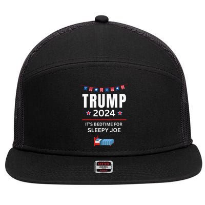 Trump 2024funny Anti Sleepy Joe Biden Pro Trump Republican 7 Panel Mesh Trucker Snapback Hat