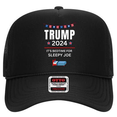 Trump 2024funny Anti Sleepy Joe Biden Pro Trump Republican High Crown Mesh Back Trucker Hat