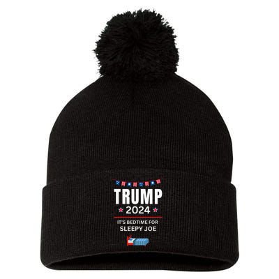 Trump 2024funny Anti Sleepy Joe Biden Pro Trump Republican Pom Pom 12in Knit Beanie