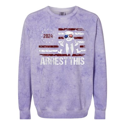 Trump 2024 Arrest This Funny Protrump Colorblast Crewneck Sweatshirt