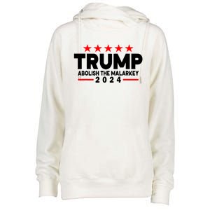 Trump 2024 Abolish The Malarkey Womens Funnel Neck Pullover Hood