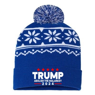 Trump 2024 Abolish The Malarkey USA-Made Snowflake Beanie