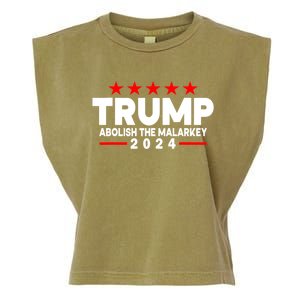 Trump 2024 Abolish The Malarkey Garment-Dyed Women's Muscle Tee