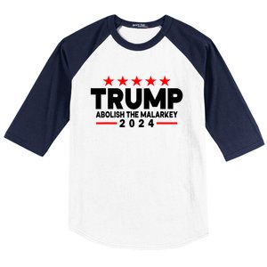 Trump 2024 Abolish The Malarkey Baseball Sleeve Shirt