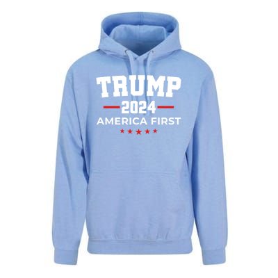 Trump 2024 America First Gift Unisex Surf Hoodie