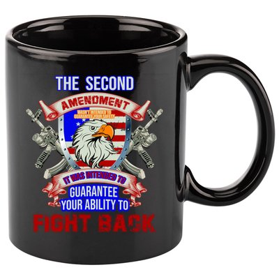 The 2nd Amendment Guarantees Your Ability To Fight Back 11oz C Handle Ceramic Mug