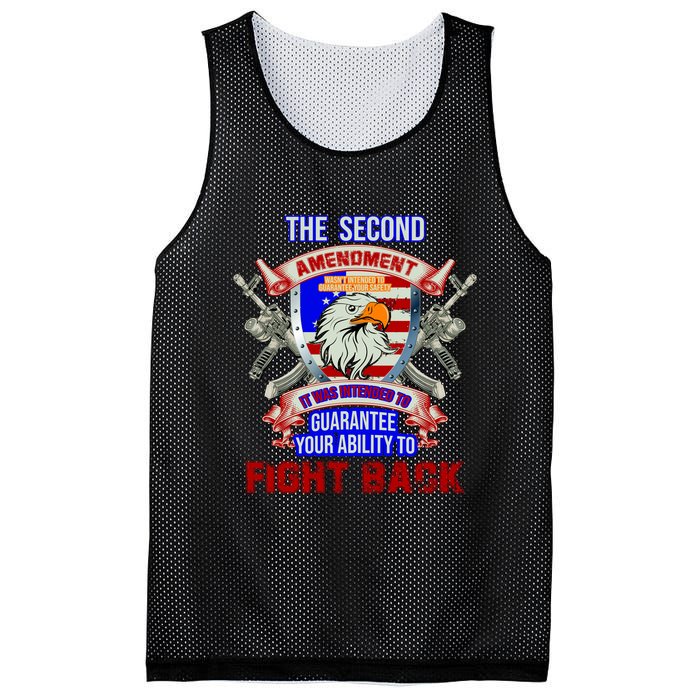 The 2nd Amendment Guarantees Your Ability To Fight Back Mesh Reversible Basketball Jersey Tank