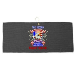 The 2nd Amendment Guarantees Your Ability To Fight Back Large Microfiber Waffle Golf Towel