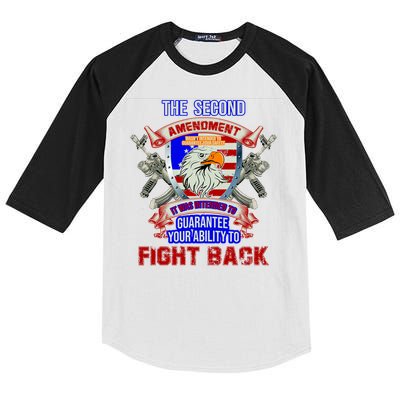 The 2nd Amendment Guarantees Your Ability To Fight Back Kids Colorblock Raglan Jersey