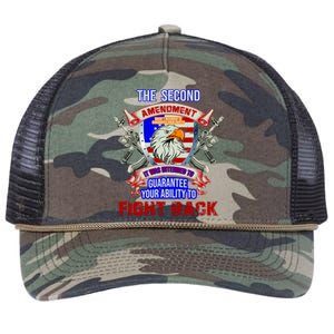 The 2nd Amendment Guarantees Your Ability To Fight Back Retro Rope Trucker Hat Cap