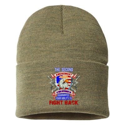 The 2nd Amendment Guarantees Your Ability To Fight Back Sustainable Knit Beanie
