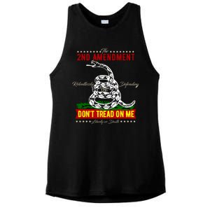 The 2nd Amendment Dont Tread On Me Gadsden Flag Ladies PosiCharge Tri-Blend Wicking Tank