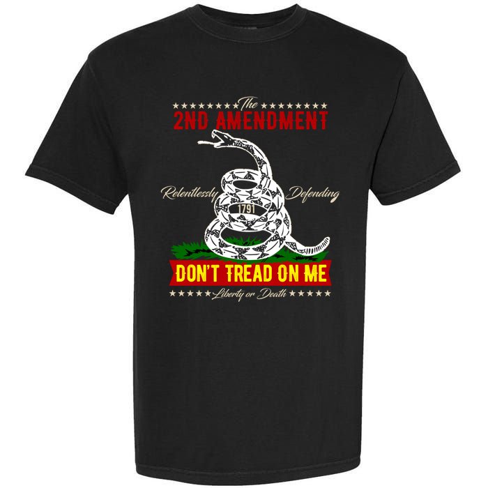 The 2nd Amendment Dont Tread On Me Gadsden Flag Garment-Dyed Heavyweight T-Shirt