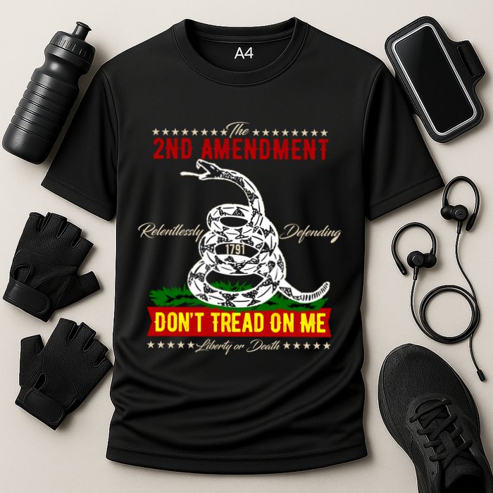 The 2nd Amendment Dont Tread On Me Gadsden Flag Performance Shirt