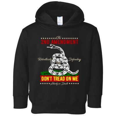 The 2nd Amendment Dont Tread On Me Gadsden Flag Toddler Hoodie