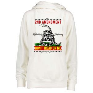 The 2nd Amendment Dont Tread On Me Gadsden Flag Womens Funnel Neck Pullover Hood