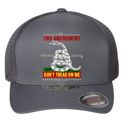 The 2nd Amendment Dont Tread On Me Gadsden Flag Flexfit Unipanel Trucker Cap