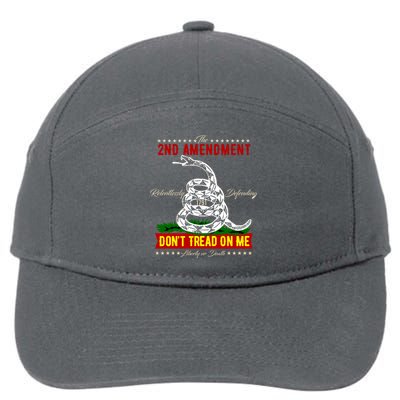 The 2nd Amendment Dont Tread On Me Gadsden Flag 7-Panel Snapback Hat