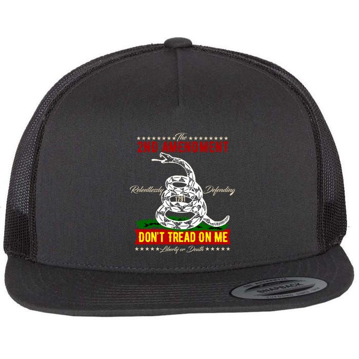 The 2nd Amendment Dont Tread On Me Gadsden Flag Flatbill Hat
