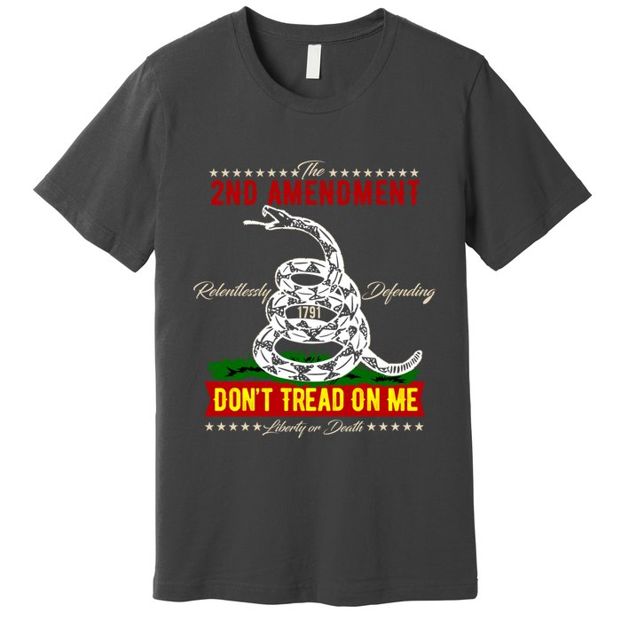 The 2nd Amendment Dont Tread On Me Gadsden Flag Premium T-Shirt