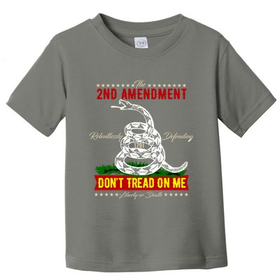 The 2nd Amendment Dont Tread On Me Gadsden Flag Toddler T-Shirt