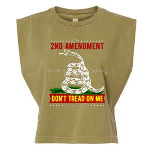 The 2nd Amendment Dont Tread On Me Gadsden Flag Garment-Dyed Women's Muscle Tee