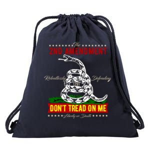 The 2nd Amendment Dont Tread On Me Gadsden Flag Drawstring Bag