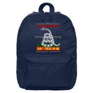 The 2nd Amendment Dont Tread On Me Gadsden Flag 16 in Basic Backpack