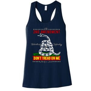 The 2nd Amendment Dont Tread On Me Gadsden Flag Women's Racerback Tank