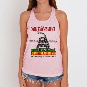 The 2nd Amendment Dont Tread On Me Gadsden Flag Women's Knotted Racerback Tank