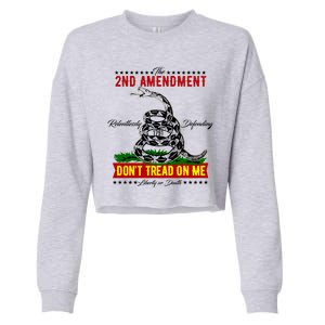 The 2nd Amendment Dont Tread On Me Gadsden Flag Cropped Pullover Crew