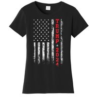 Trump 2024 American Flag Vintage Women's T-Shirt