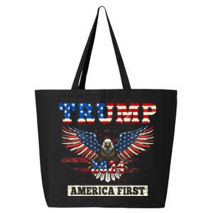 Trump 2024 America First Bald Eagle Pro Trump Usa Flag 25L Jumbo Tote