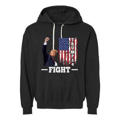 Trump 2024 Assasination Butler Pennsylvania Trump Fight Garment-Dyed Fleece Hoodie