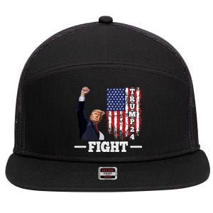 Trump 2024 Assasination Butler Pennsylvania Trump Fight 7 Panel Mesh Trucker Snapback Hat