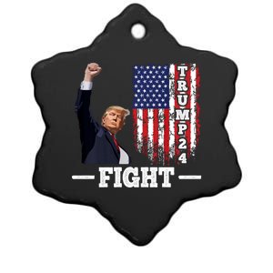 Trump 2024 Assasination Butler Pennsylvania Trump Fight Ceramic Star Ornament