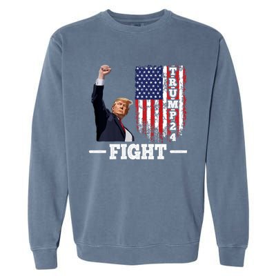 Trump 2024 Assasination Butler Pennsylvania Trump Fight Garment-Dyed Sweatshirt