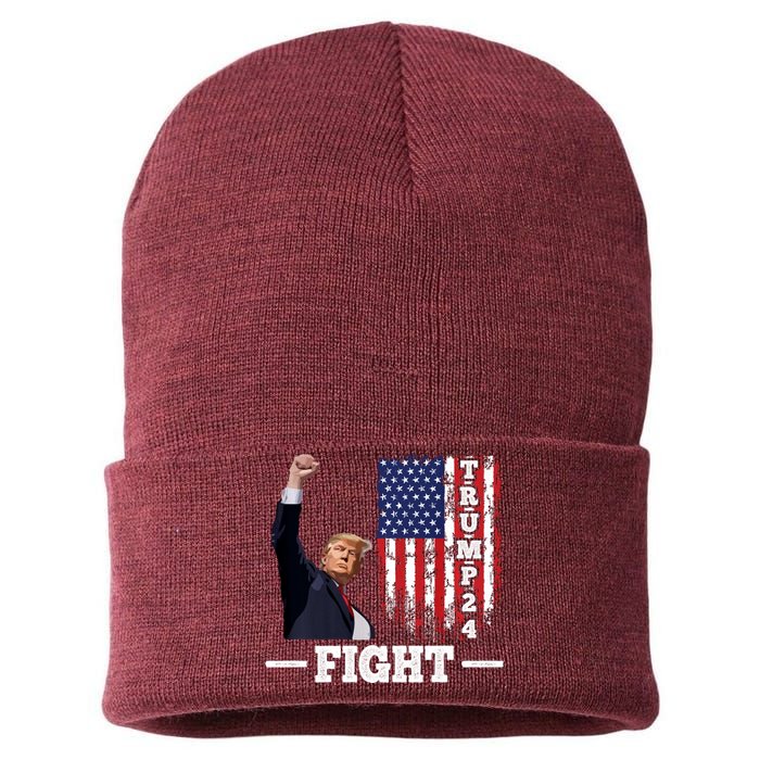 Trump 2024 Assasination Butler Pennsylvania Trump Fight Sustainable Knit Beanie