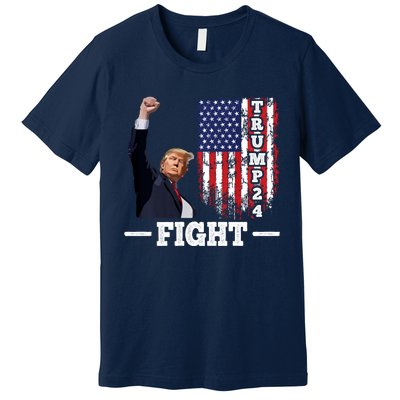 Trump 2024 Assasination Butler Pennsylvania Trump Fight Premium T-Shirt