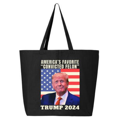 Trump 2024 Americas Favorite Convicted Felon 25L Jumbo Tote